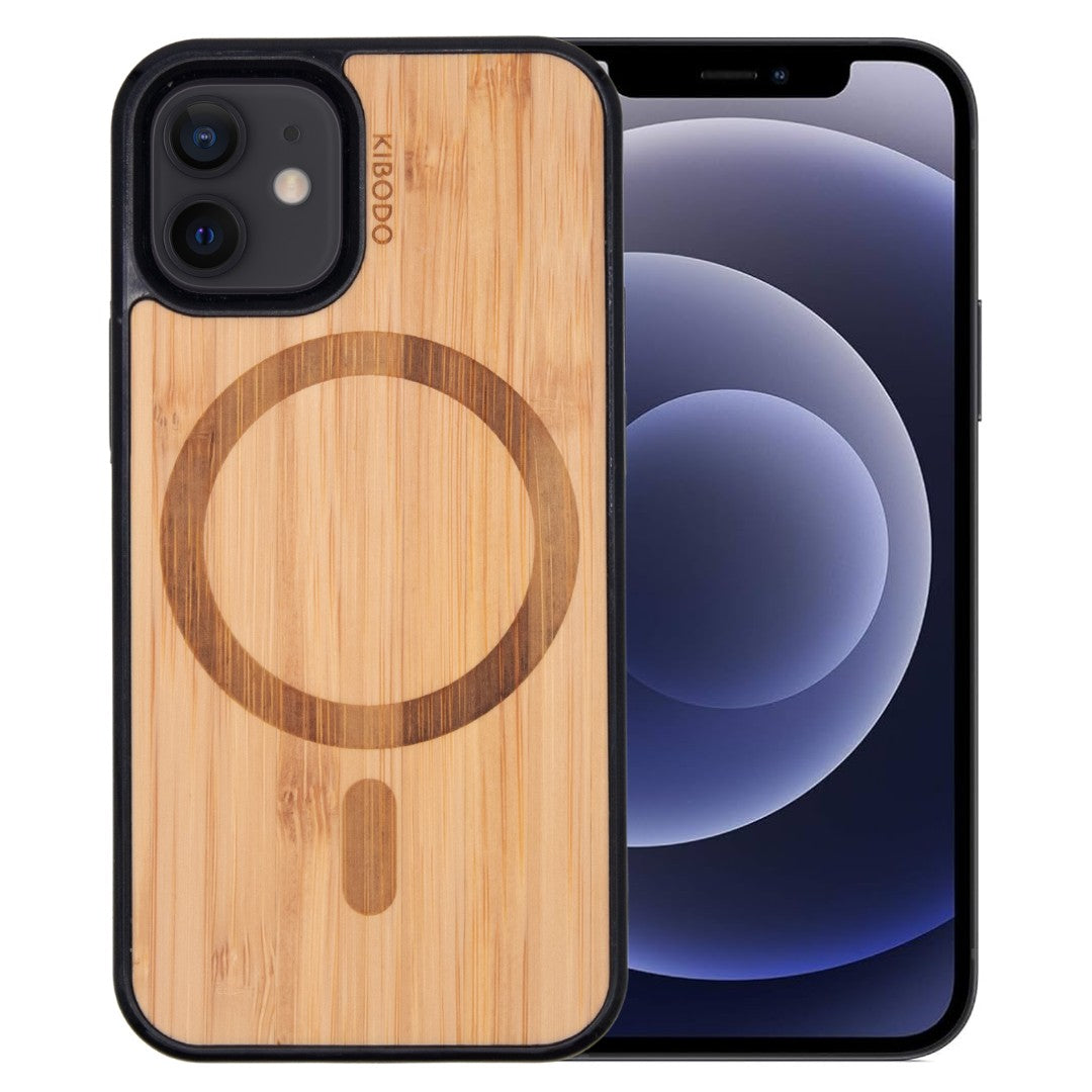 Coque iPhone 12 Mini en bois compatible MagSafe