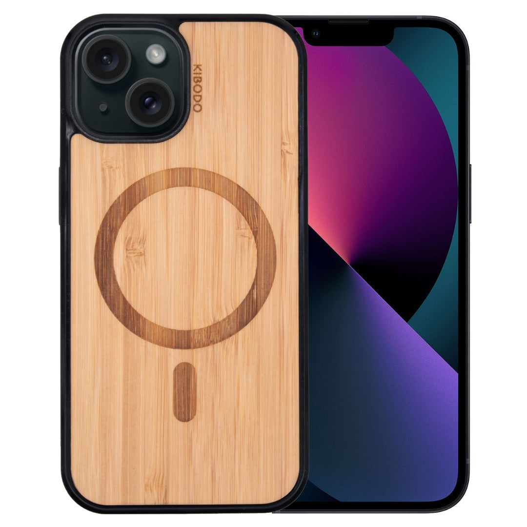 Coque iPhone 13 en bois compatible MagSafe