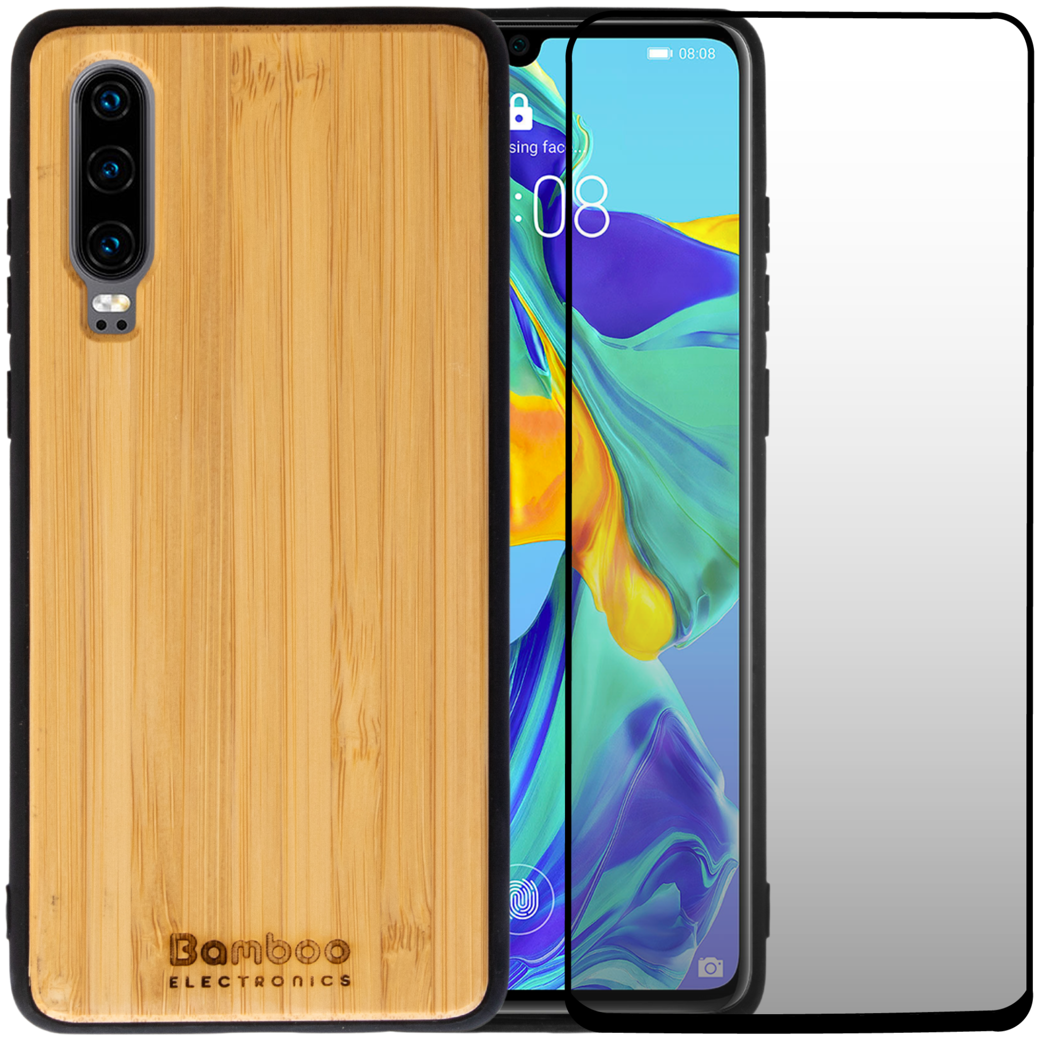 Coque Huawei P30 Pro en bois + Écran de protection