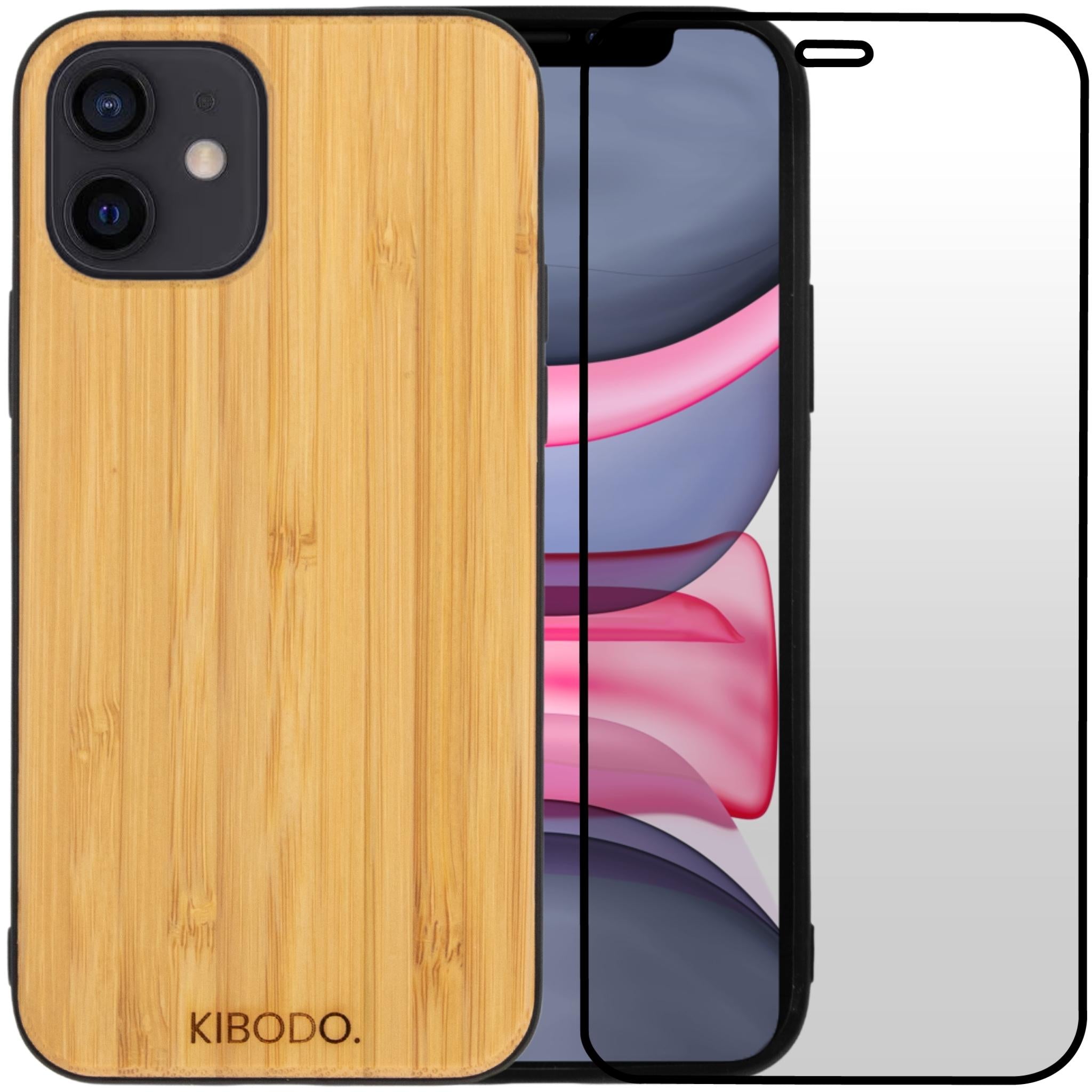 Coque iPhone X/XS en bois - Ecran de protection en verre trempé inclus -  Étui & Coque - KIBODO
