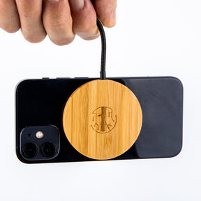 Chargeur Sans fil en bois pour iPhone compatible Magsafe