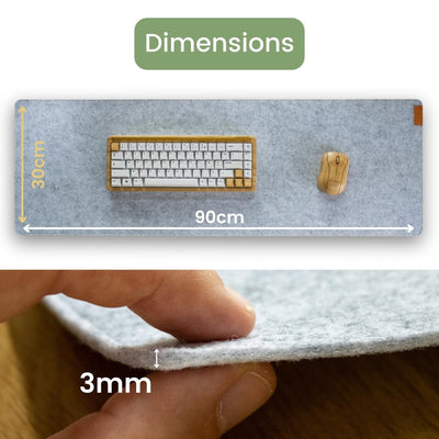 Felt desk pad XL - light grey
