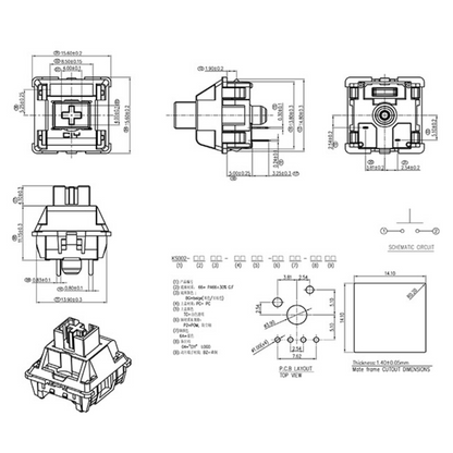 Mechanischer Tastaturschalter von Holy Panda (70 Stück)