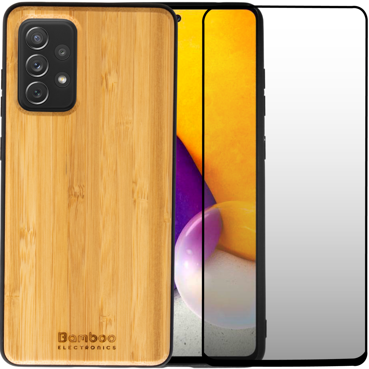 Samsung GA72 Wooden Case + Screen Protector