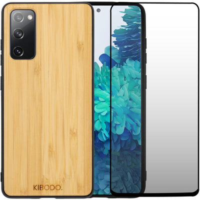 Samsung G S20FE Wooden Case + Screen Protector