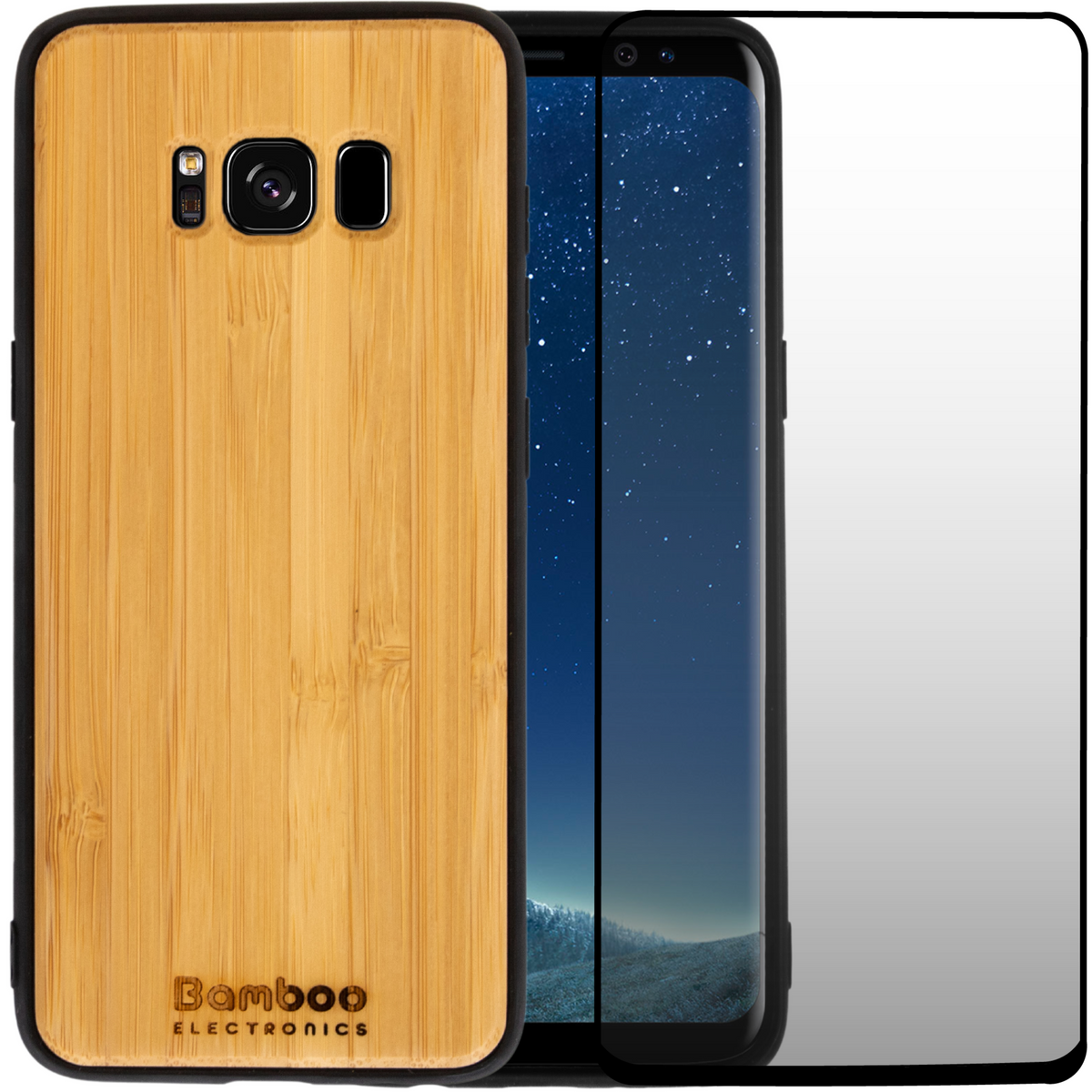 Coque Samsung GS8 en bois + Écran de protection