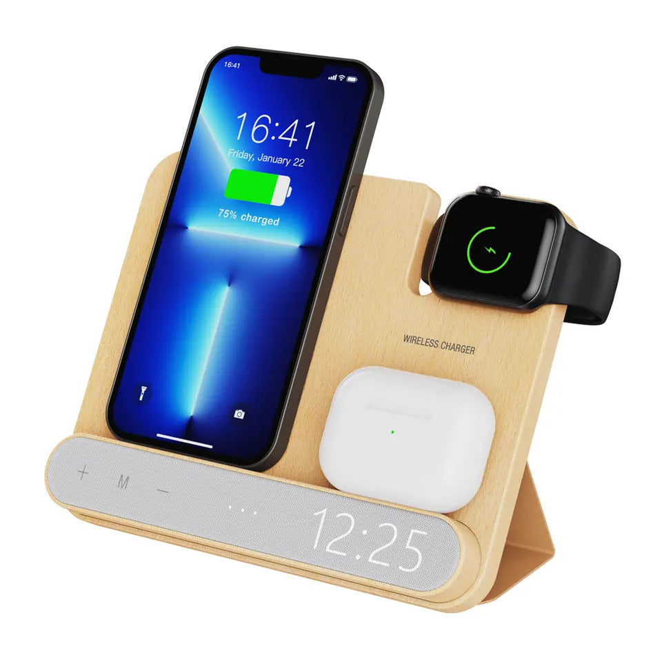 Wooden Wireless Charger iPhone 14 13 12 11 X QI, Induction