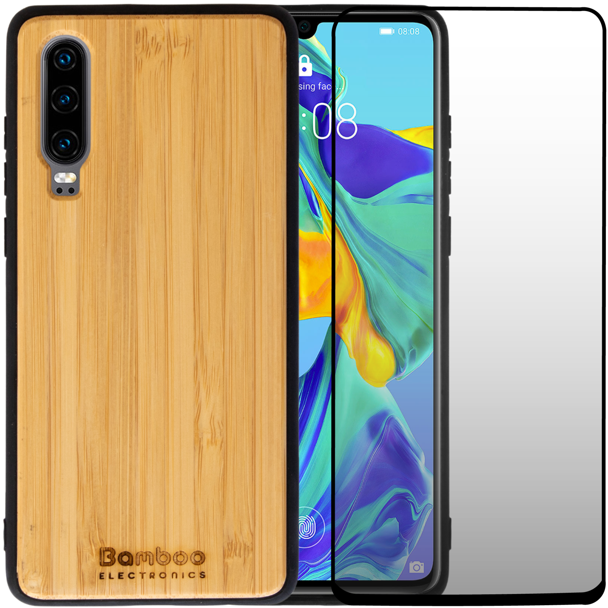 Huawei P30 Pro Holzhülle + Schutzbildschirm