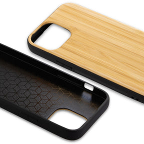 Coque iPhone 13 Mini en bois + Écran de protection