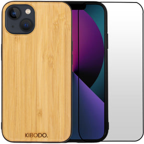 Coque iPhone 13 en bois + Écran de protection