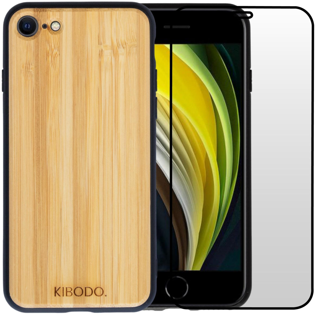 iPhone 8-Hülle aus Holz + Schutzbildschirm