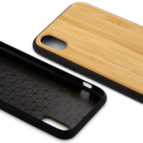 Coque iPhone X/XS en bois + Écran de protection