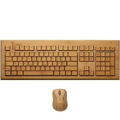Clavier en bois et souris sans fil (Reconditionné)