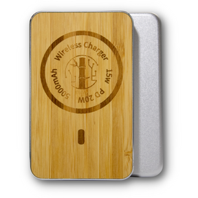 Batterie externe en bois pour iPhone compatible Magsafe