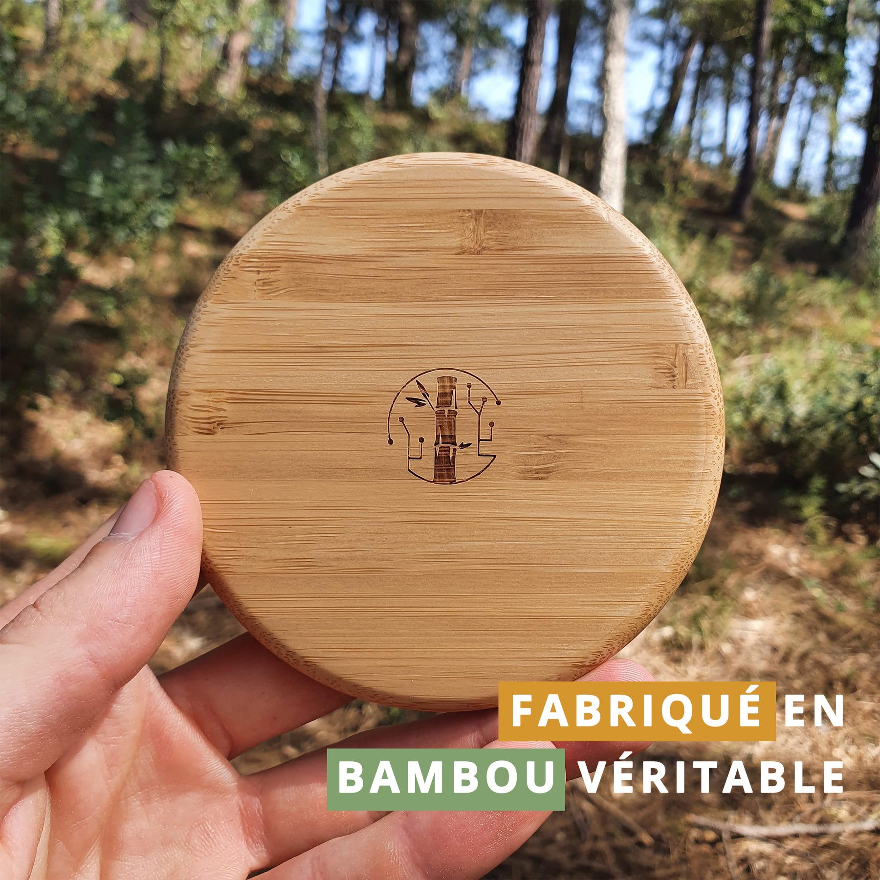 Chargeur à induction en bois