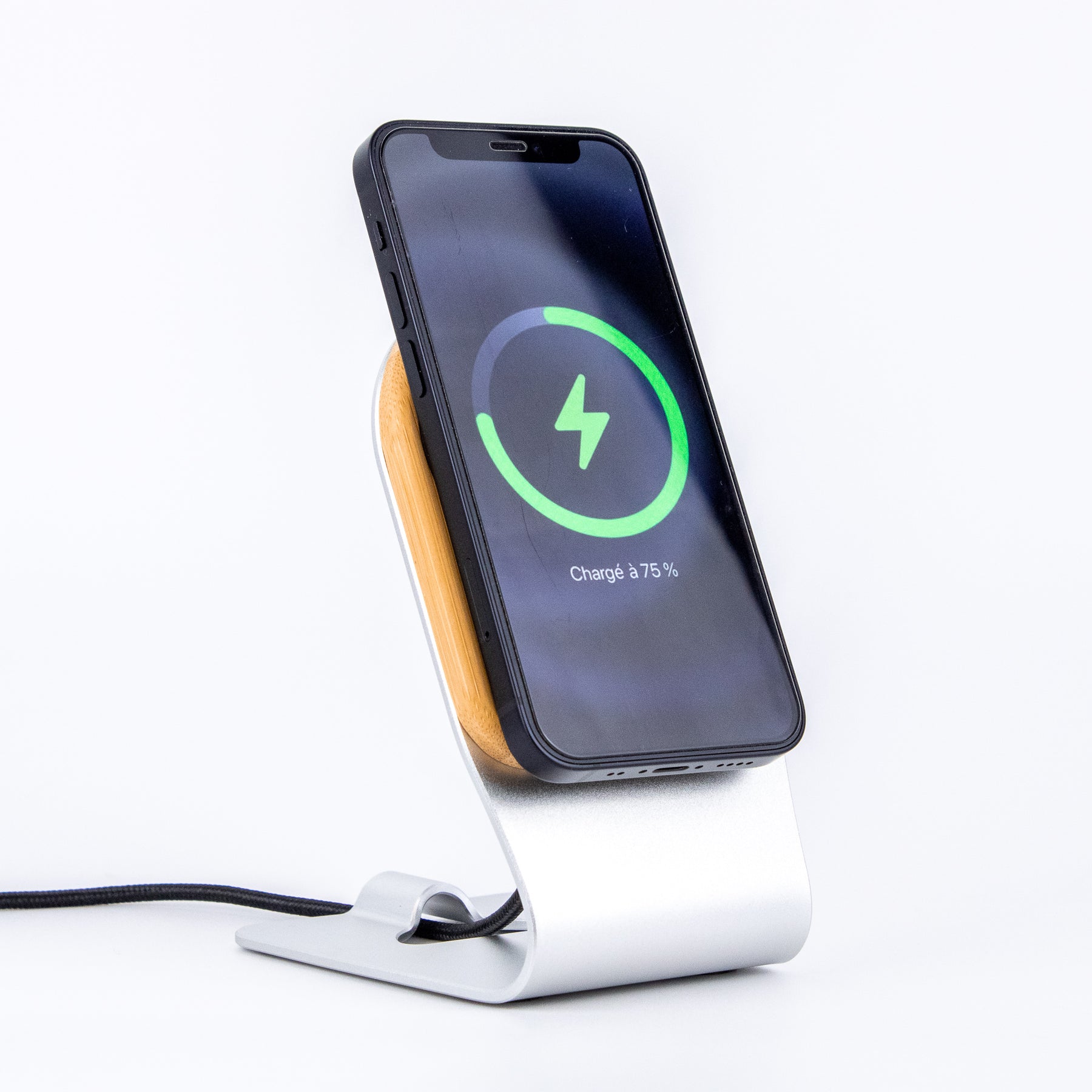 Chargeur sans fil et support élégant de bureau pour votre iPhone