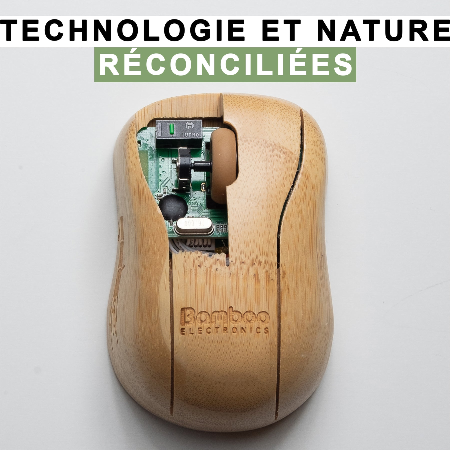 Souris en bois sans fil