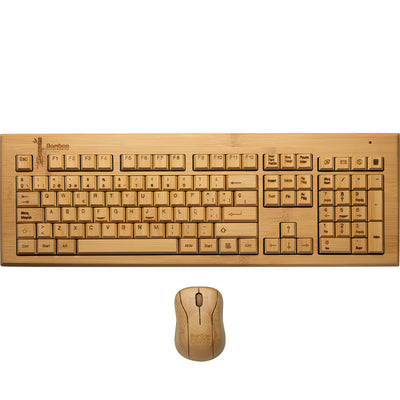 Clavier en bois et souris sans fil (Reconditionné)